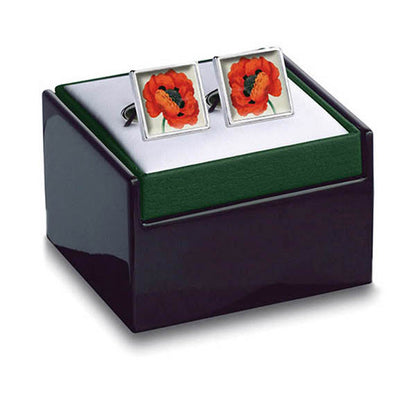 Remembrance Poppy Cuff Links - boxed