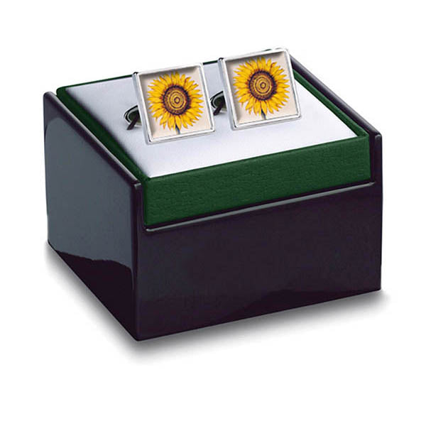 Sunflower Cuff Links - boxed
