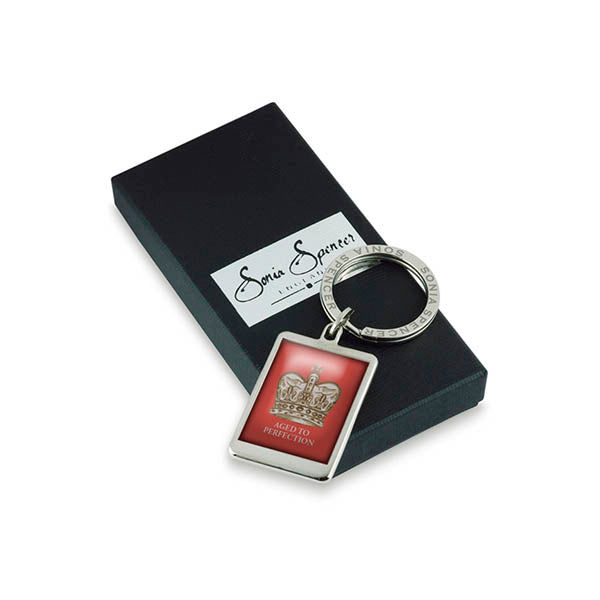 Aged To Perfection Crown Keyring with box