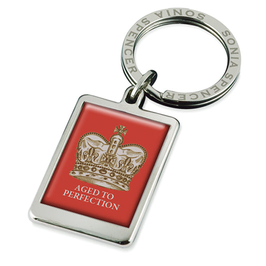 Aged To Perfection Crown Keyring