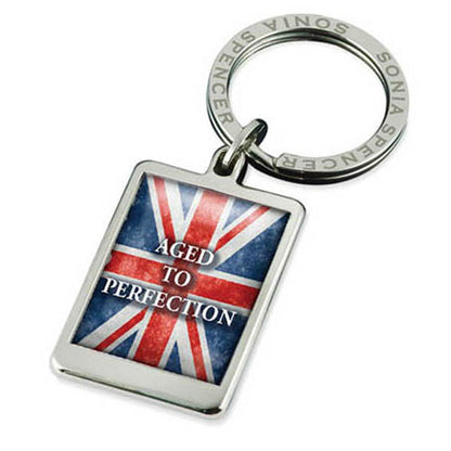 Aged To Perfection Flag Keyring