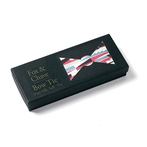 Deco Black & Red Bow Tie - Boxed
