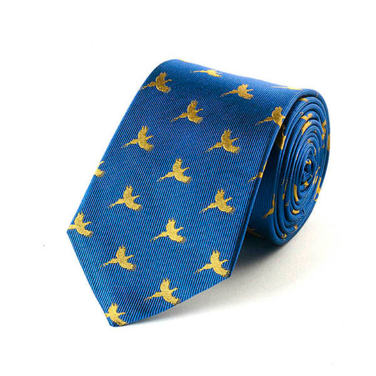 Flying Pheasant Royal Blue Silk Tie