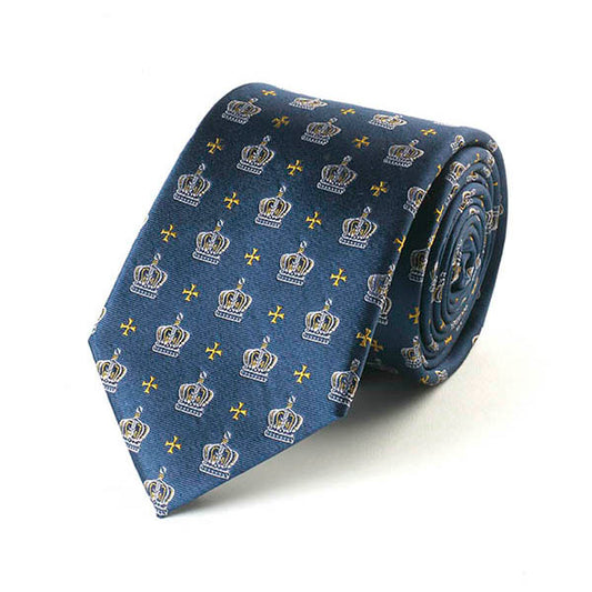 Jubilee Crown Navy Silk Tie