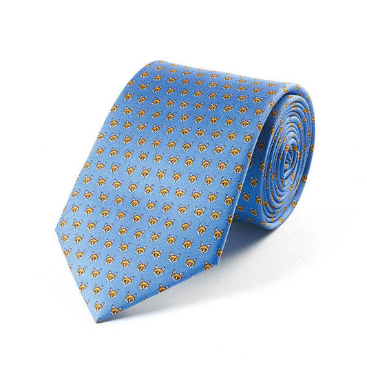 Bryn Parry Foxes Blue Silk Tie