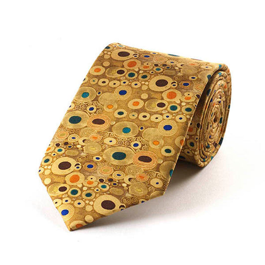 Klimt Gold Silk Tie