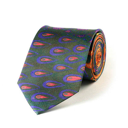Vittorio Zecchin Green Silk Tie