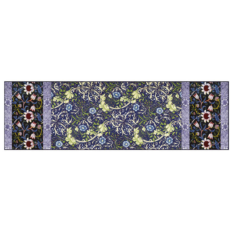 Morris Seaweed Chiffon Scarf Flat