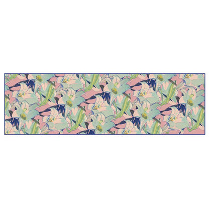 Mabel Royds White Lilies Chiffon Scarf Flat