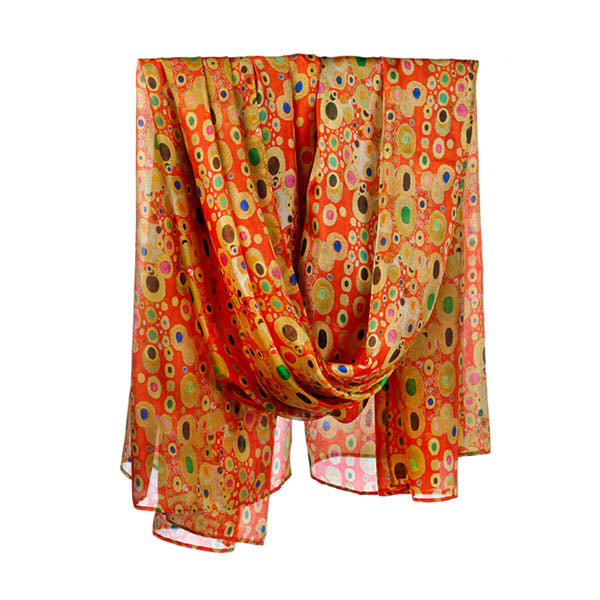 Klimt Red Habotai Silk Wrap