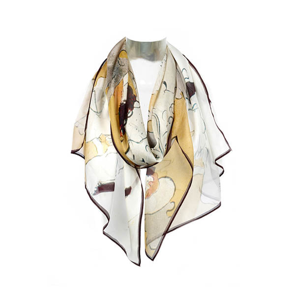 Toulouse Lautrec Can Can Chiffon Scarf