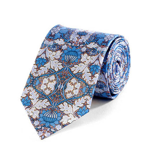 Morris St. James Blue Silk Tie