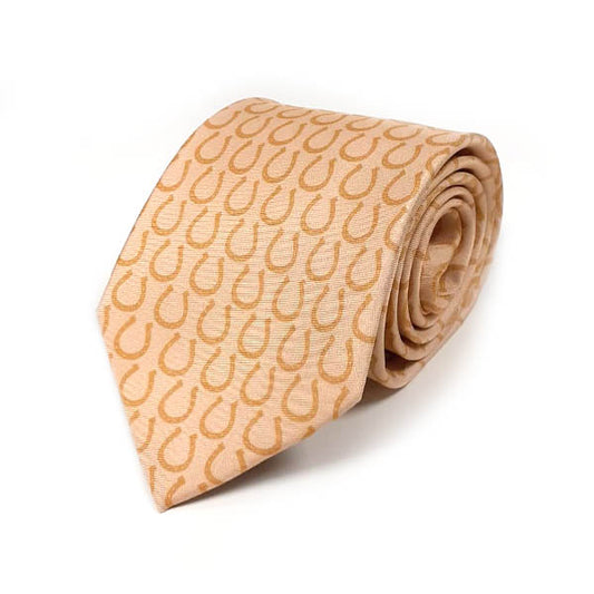 Horseshoes Gold Silk Tie