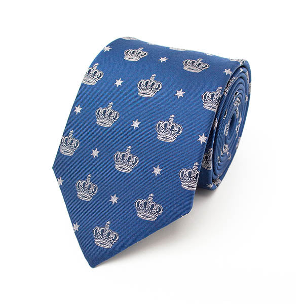 Crowns Navy Silk Tie