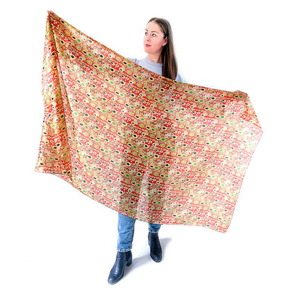 Klimt Red Habotai Silk Wrap