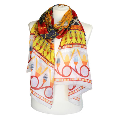 Egyptian Lotus Flower Habotai Scarf