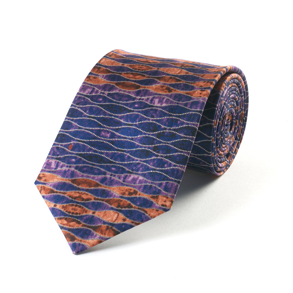 Mackintosh Purple & Gold Silk Tie