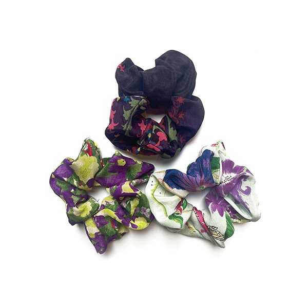 'Paloma' Purples - Set of 3 Silk Scrunchies