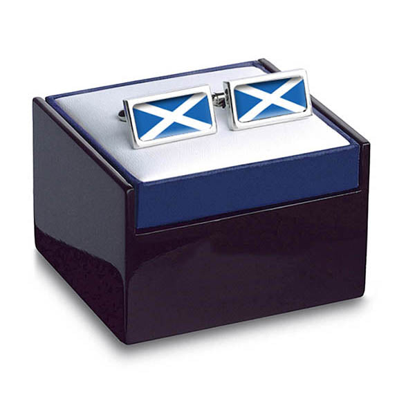 Scottish Saltire Cuff Links Boxed