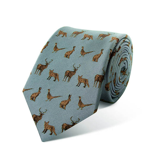 Country Animals Silk Tie
