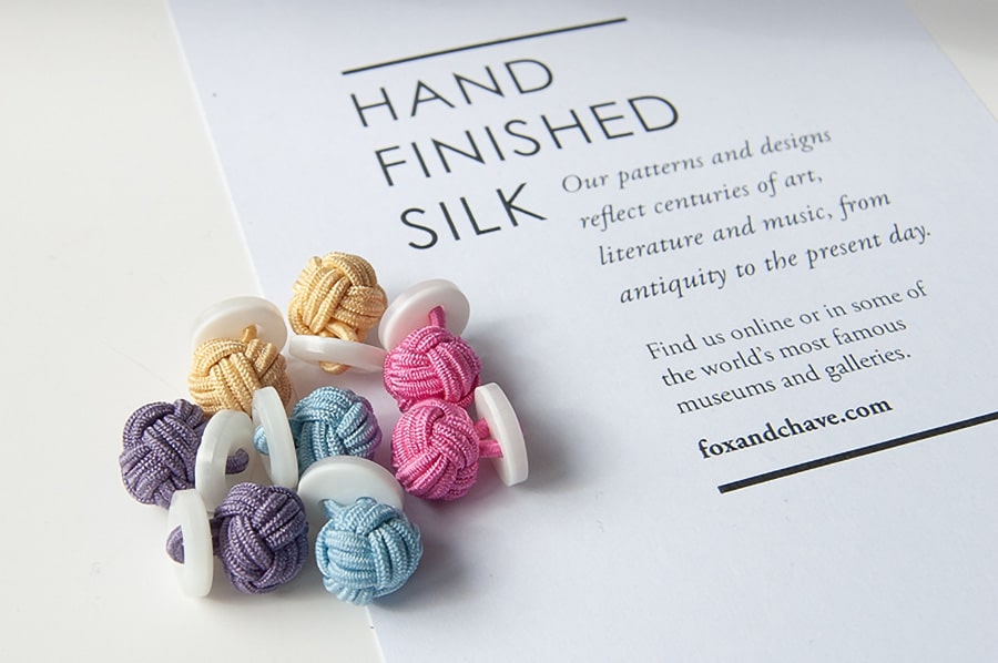 Silk Knot Cufflink Set
